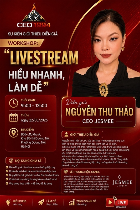 Giới thiệu diễn giả: Nguyễn Thu Thảo - Ceo Jesmee